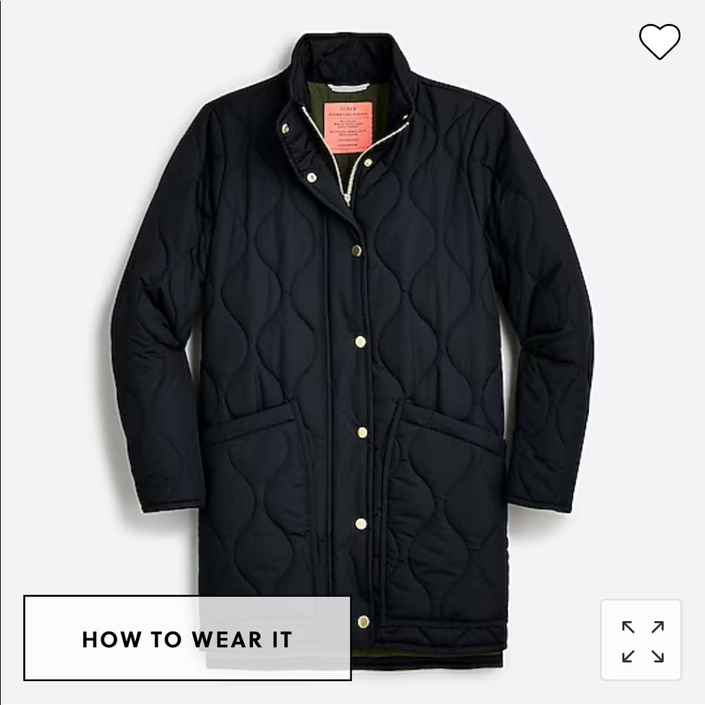 J. Crew quilted puffer coat